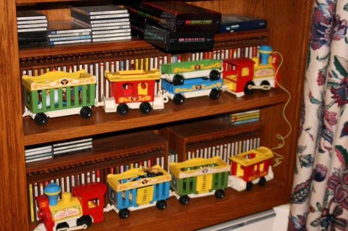 Toy Train Set and Media