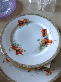 Lamoges Hand panted Poppies, Beautiful 