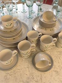 Pretty blue floral print china