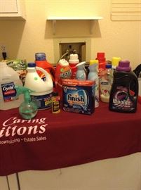 Chemicals. Some full containers. 