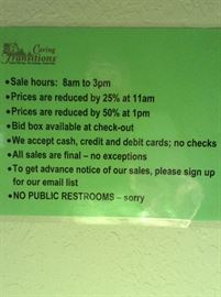 Our sale information