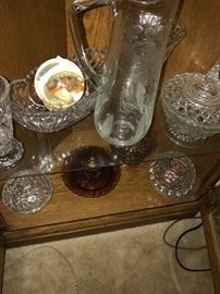 CRYSTAL AND AMBER GLASS