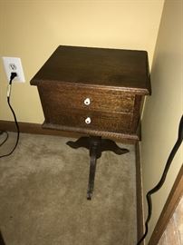 SMALL PRIMITIVE STAND WITH DRAWERS
