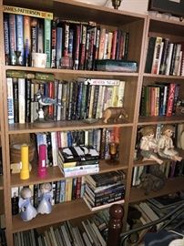 BOOKSHELVES AND BOOKS