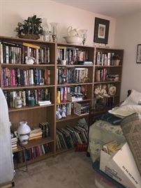BOOKSHELVES AND BOOKS