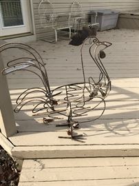 METAL ROOSTER-YARD DECOR'