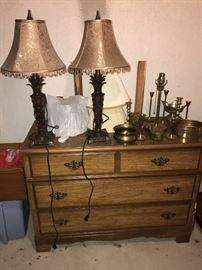 LAMPS AND BRASSWARE