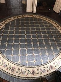 BLUE ROUND RUG