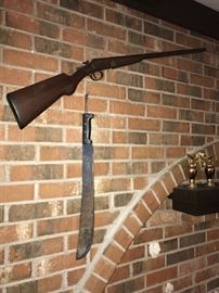 DECORATIVE-FIREARM AND SWORD