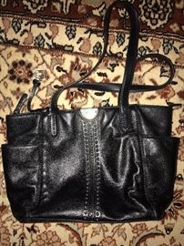 BRIGHTON BLACK LEATHER HANDBAG