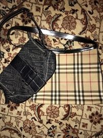 BURBERRY AND VERSACE HANDBAGS