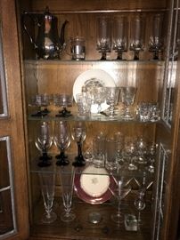 VINTAGE GLASSWARE, STEMWARE, CRYSTAL GOBLETS, WINE GLASSES, SHOT GLASSES AND MORE