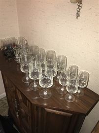 VINTAGE GLASSWARE, STEMWARE, CRYSTAL GOBLETS, WINE GLASSES, SHOT GLASSES AND MORE