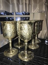 SILVERPLATED GOBLETS