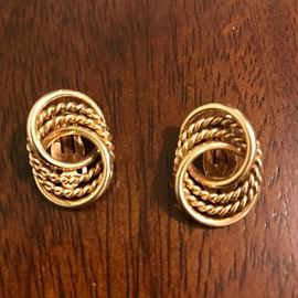 14K GOLD CLIP-ON EARRINGS