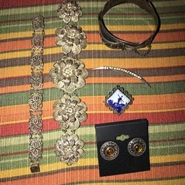 VINTAGE STERLING SILVER JEWELRY