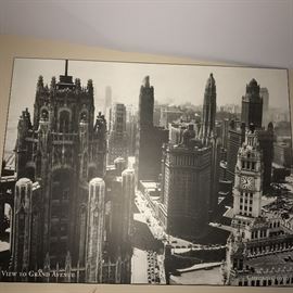 HUGE PICTURE OF CHICAGO VIEW TO GRAND AVENUE 1930S