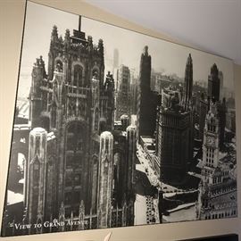 HUGE PICTURE OF CHICAGO VIEW TO GRAND AVENUE 1930S