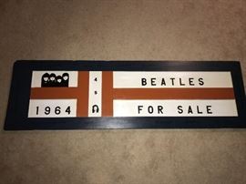 ORIGINAL ART-PAINTED BEATLES DOOR BY T. McCOTTER