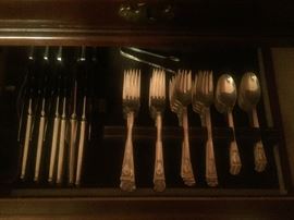 set of Tiffany -San Lorenzo sterling flatware hand monogramed with R. Hey, Does anybody have a family name starting with R??