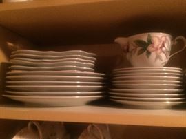 set of Meito-Woodrose china, Japanese