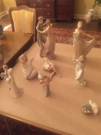 large collection of Lladro figures