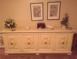 John Widdicomb credenza, painted