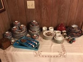 sets of Oriental china and Fitz & Floyd Dragon's O