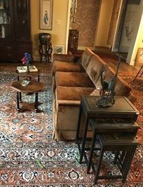 Oriental nest of tables, Sold pair of Baker tables