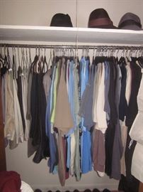 Men's Clothes, Jackets, Size XXL. Dress Shirts, polo shirts, Pants 42X30.