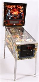 Lot#15, BALLY "THEATRE OF MAGIC" PINBALL MACHINE, H 70", W 26", L 54",Bally Williams pinball machine with operation manual dated March 1995, 16-50039-101. Three keys. Solid state and various multi-ball modes.