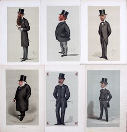 Lot#320, VANITY FAIR PRINTS, EIGHT. Including: "Little Darling", "The Ocean Race", "Montgomeryshire", "Amends", "Of Newe", "John Bright", "Statesman, No. 9" and "Statesman, No. 21".