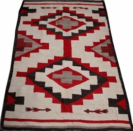 Lot#346, NAVAJO WOOL RUG, 5' 8" X 3' 10"C. 1920-1950.
