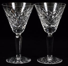 Lot#1283, WATERFORD 'TYRONE' CRYSTAL CLARET WINES, 15 PIECES, H 6 1/2" Including 15 claret wine glasses, H.6 1/2".  Marked at the undersides.