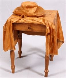 Lot#2035, LIVIO DE MARCHI (ITALIAN, B. 1943), WOOD SCULPTURE, TABLE WITH HAT, H 29", W 23", D 23" Signed and marked 2/70 or 2/20.