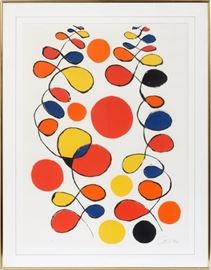 Lot#2165, ALEXANDER CALDER (AMERICAN, 1898-1976), COLOR LITHOGRAPH, IMAGE: H 29.5", W 20", "VARIATIONS II" E.A.; framed.
