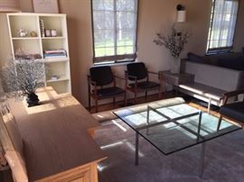 Glass and Chrome Coffee Table