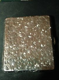 Sterling silver cigarette case.