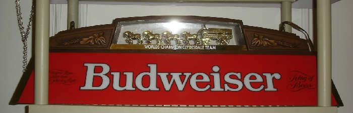 Budweiser Clydesdales pool table light
