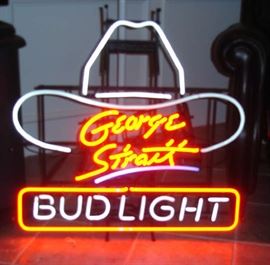 George Strait Bud Light neon sign
