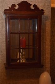 Wall Mounted Mirrored Display Cabinet