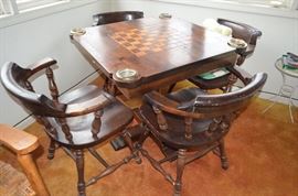 Game Table and Four Chairs
