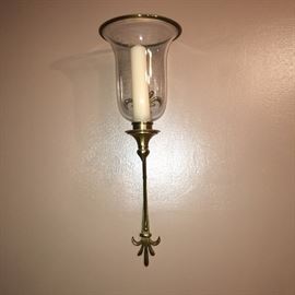 One of several wall sconces