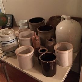 Crocks, pots, jugs, jars--great selection