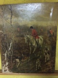 Francis Cecil Boult oil on canvas, with paint loss damage to lower left side of the painting.