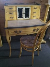 Yellow painted French Provincial child's desk