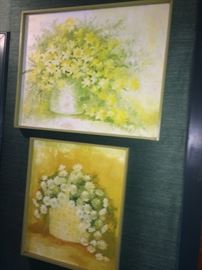 Two oil paintings by Lili.