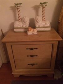 Pair of three drawer bedside cabinets.