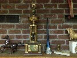 Equestrian decor and awards.