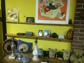 Pink Wedgwood lamp base.